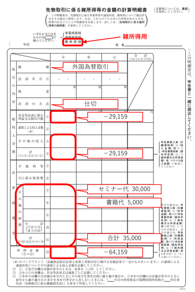 確定申告 FX